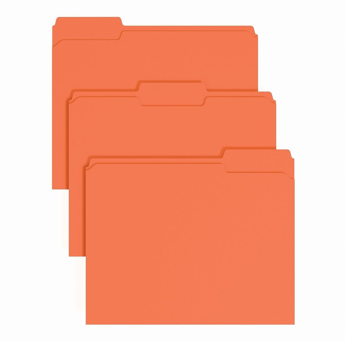 Staples File Folders, Letter Size, 1/3-Cut Tabs, Purple, 100/Pack