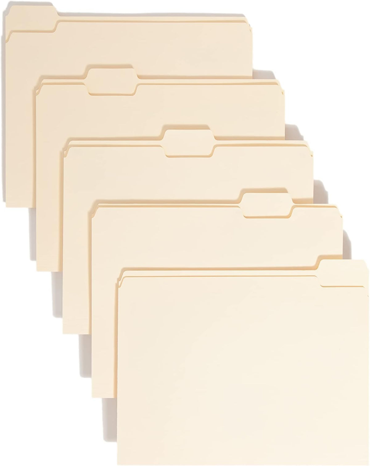 Smead File Folder, 1/5-Cut Tab, Assorted Positions, Letter Size, Manila, 100 per Box (10350)