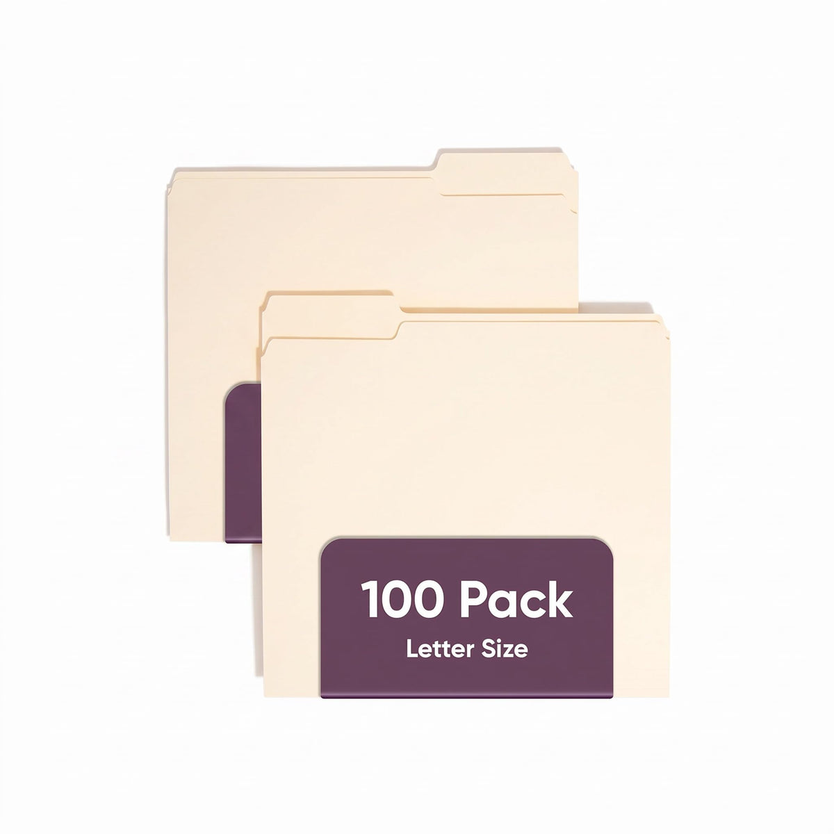 Smead File Folders Letter Sized, 1/3-Cut Tab, Assorted Positions, Letter Size Manila Folders, 100 Per Box (10330)