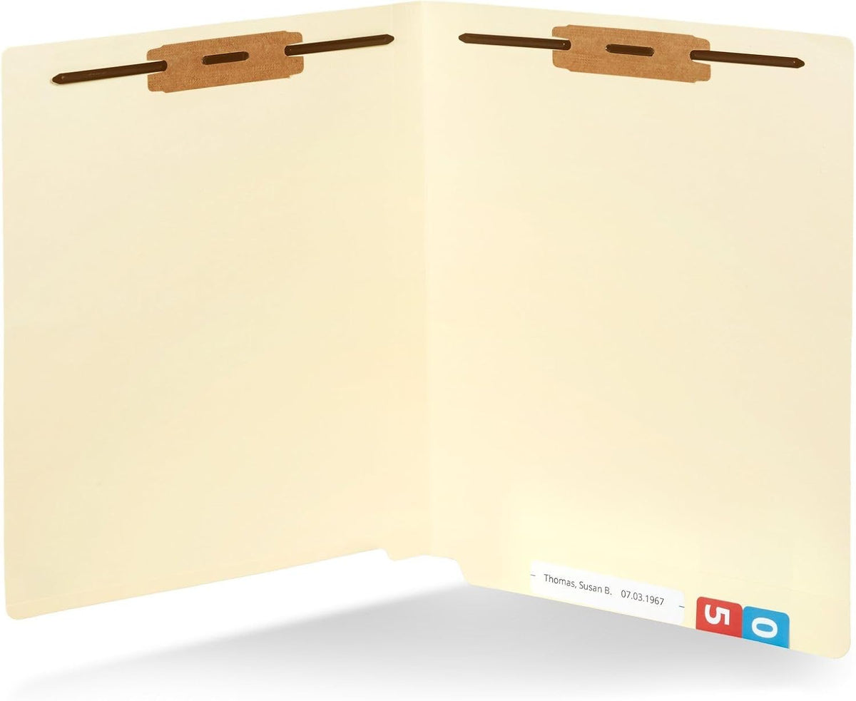 Blue Summit Supplies 100 End Tab Fastener File Folders, Manila