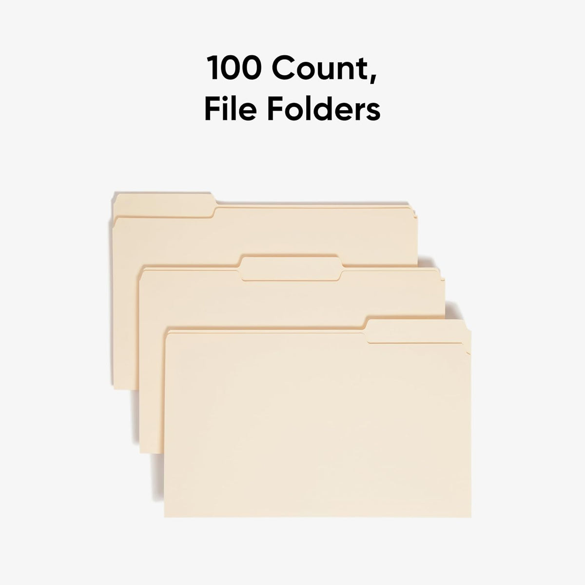 Smead File Folder, 1/3-Cut Tab, Assorted Positions, Legal Size, Manila, 100 per Box (15330)