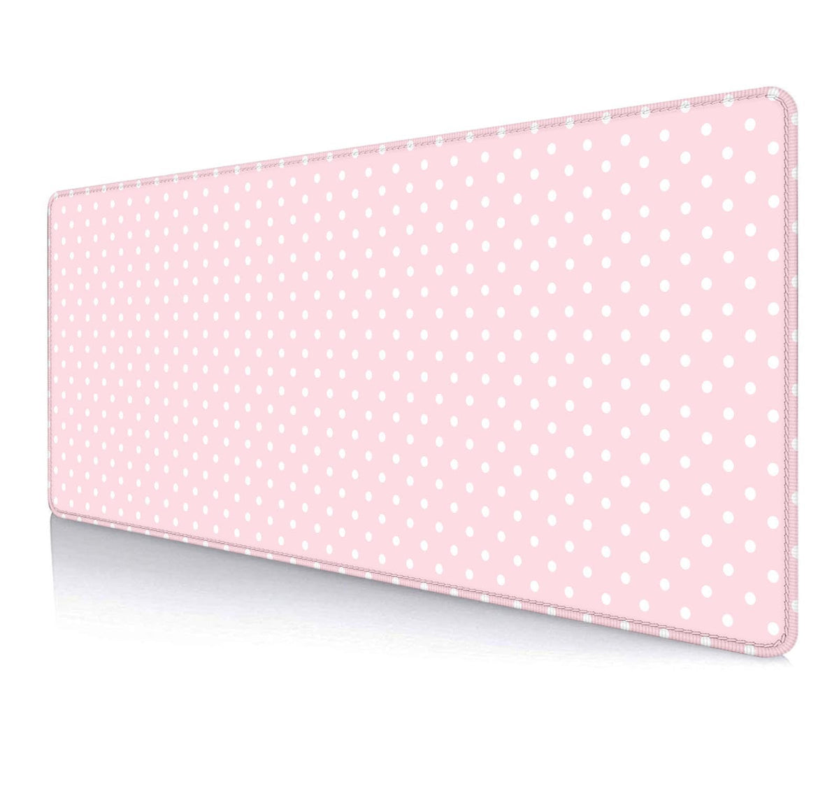 Large Mouse Pad Mousepad, Pink Flowers in a Blue Desk Mats for Desktop, Watercolor Beautiful Floral Laptop Computer Desk Pad, Non-Slip Rubber Base Desktop Mat, 31.5 x 11.8 inches