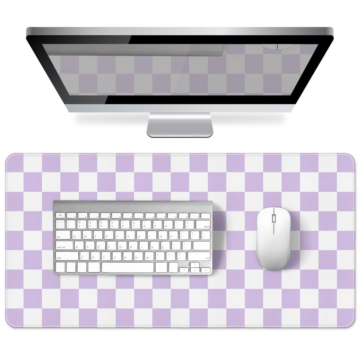 Green Striped Desk Mat Large Mouse Pad Cute Desk Pad Keyboard Computer Mat