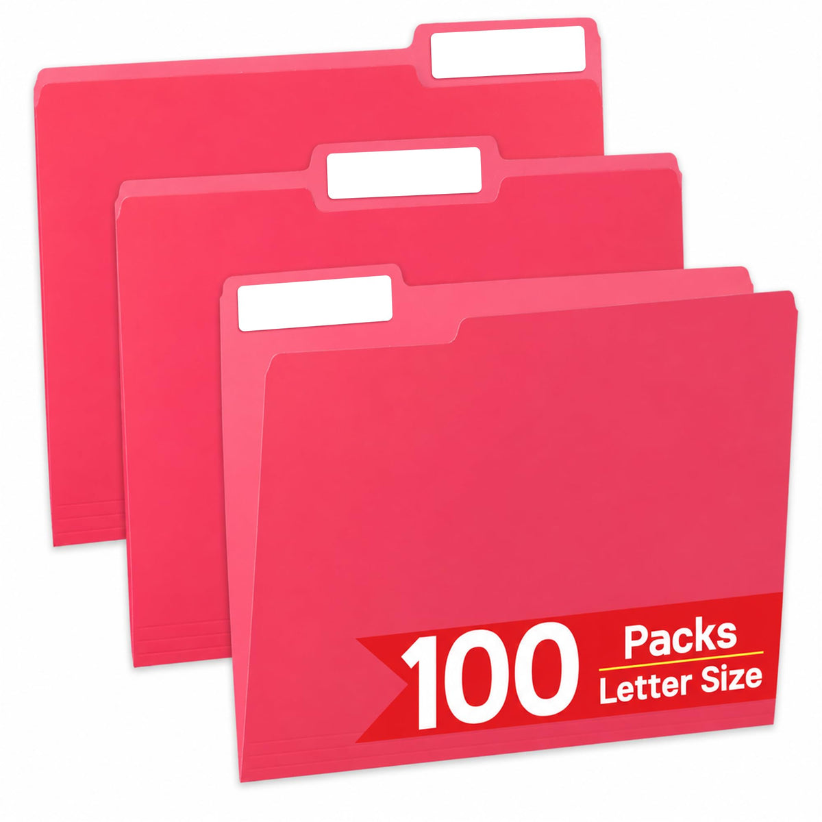 VZCPYTPM 100 Packs File Folder,1/3-Cut Tabs,Blue File Folders Letter Size