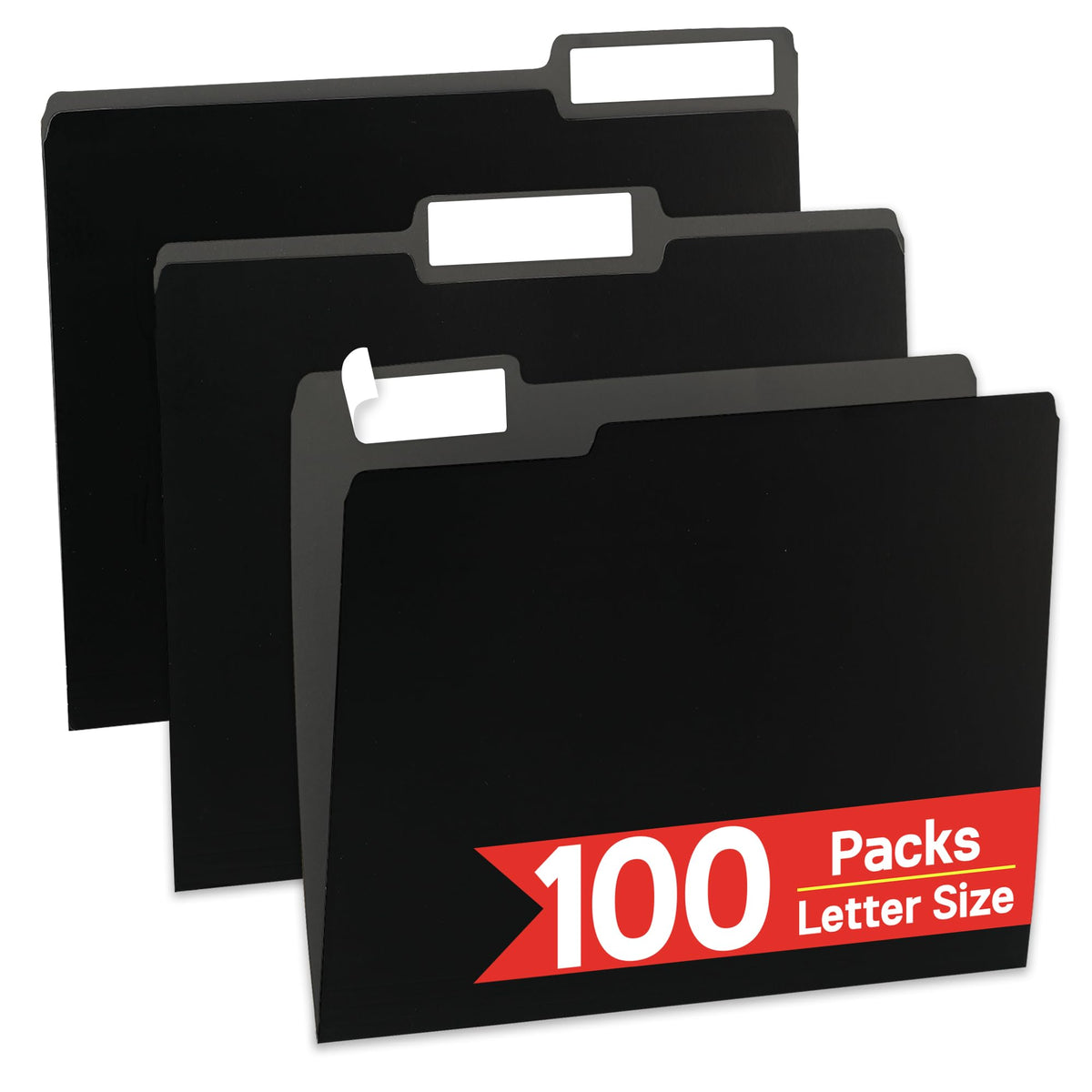 VZCPYTPM 100 Packs File Folder,1/3-Cut Tabs,Blue File Folders Letter Size