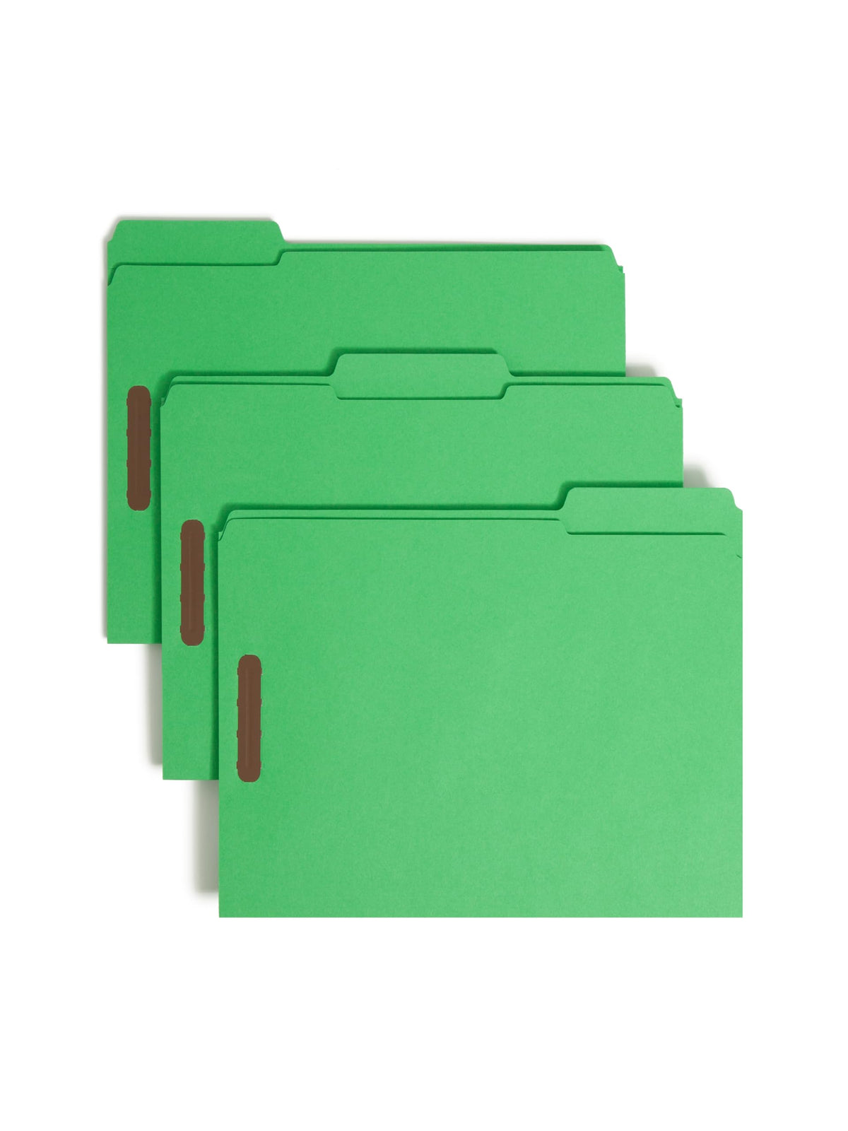 Smead Blue Fastener File Folders with Prongs, 3 Tab Letter Size