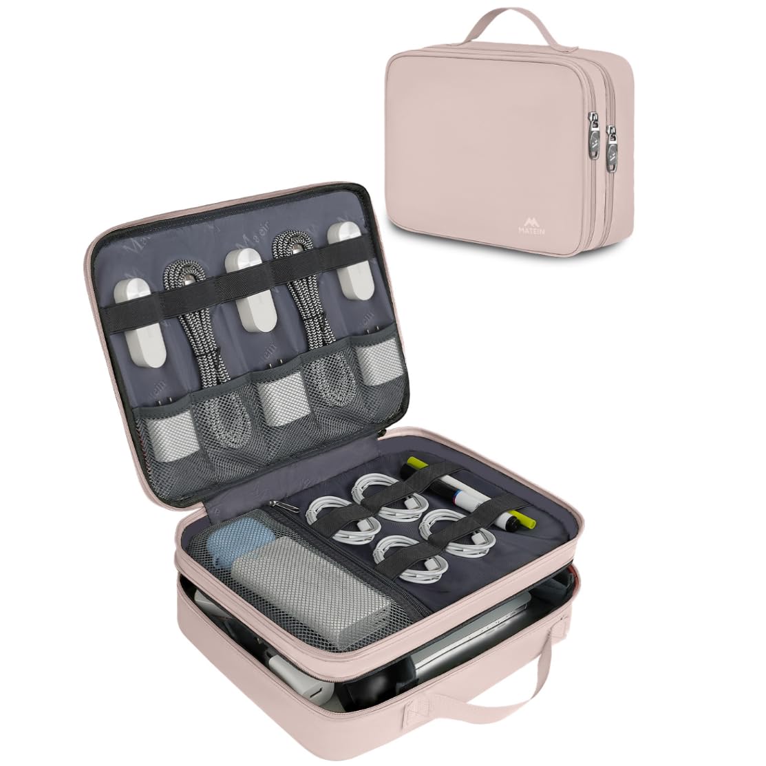 MATEIN Cable Organizer Bag, Large Travel Storage Bag, Sturdy Tool Case
