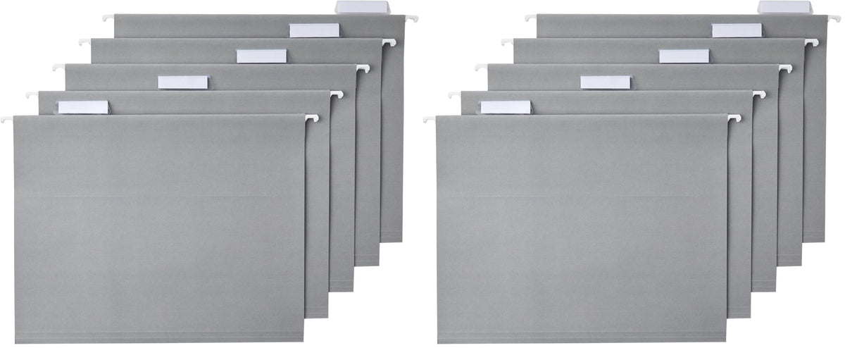 Amazon Basics Hanging File Folders with Adjustable Tabs for Document Organization, Letter Size, Aqua, 25-Pack
