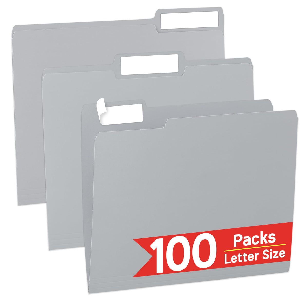 VZCPYTPM 100 Packs File Folder,1/3-Cut Tabs,Blue File Folders Letter Size