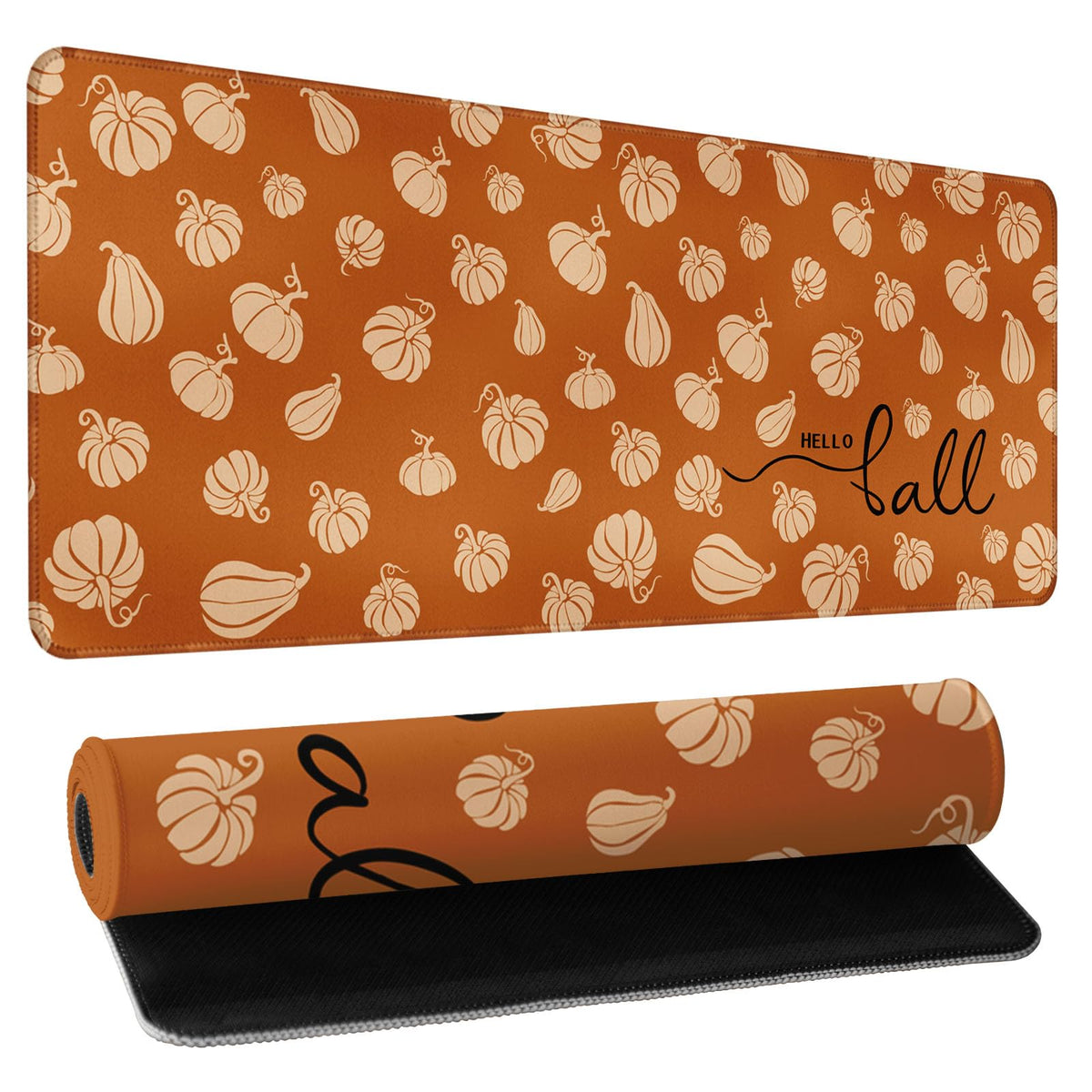 Leopard Desk Mat 31.5x11.8 Inch with Anti-Slip Rubber Base for Home Office