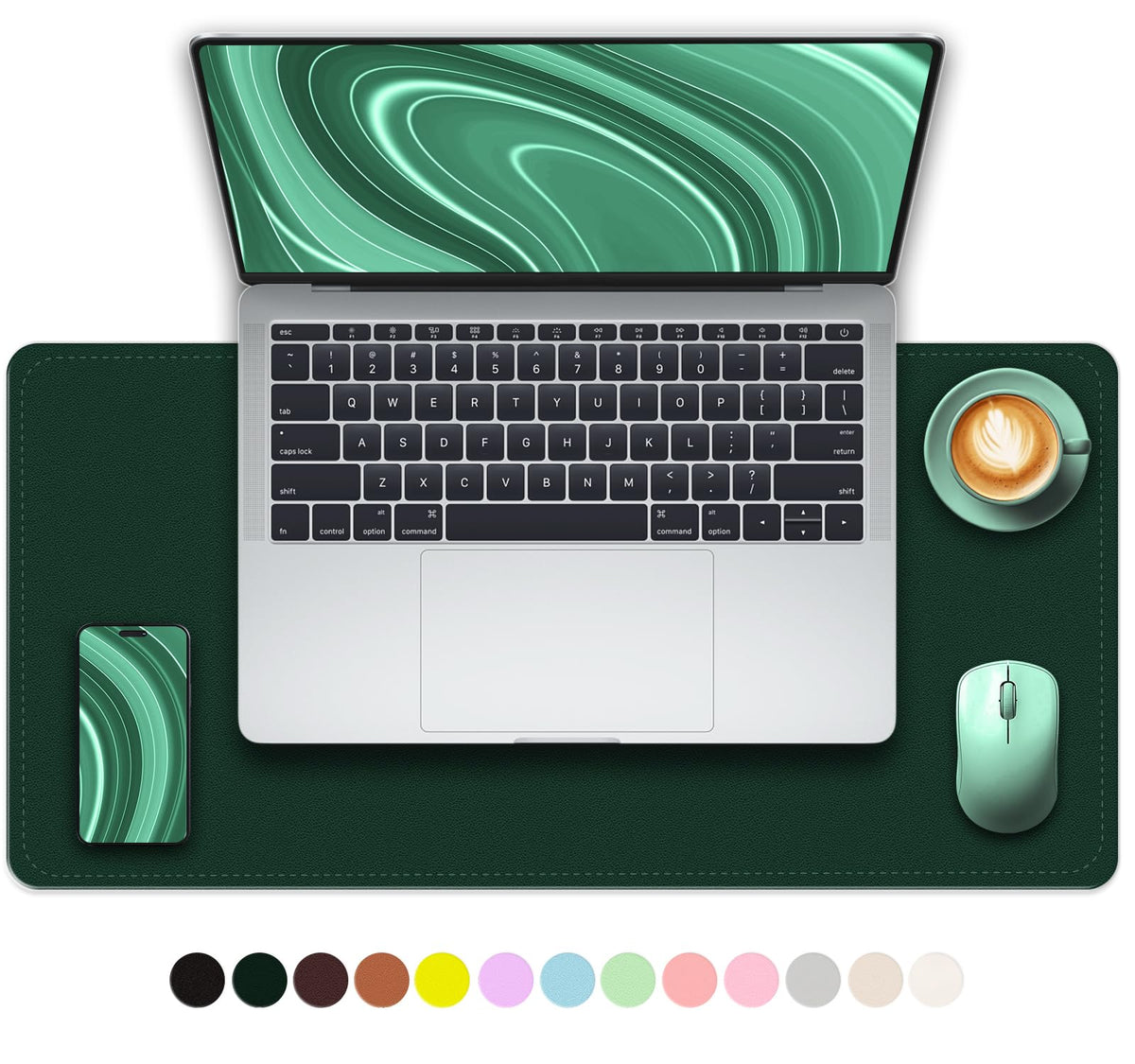 Large Desk Pad, 47.2" x 17" PU Leather Desk Mat for Desktop, Non-Slip Office Desk Mat for Desk, Desk Blotter Pad, Waterproof Computer Pad for Desk, Keyboard Mats for Home & Office (Burgundy)