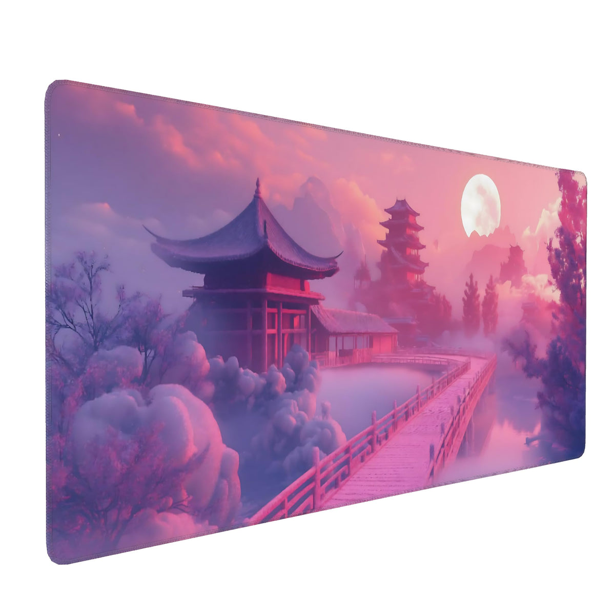 Dark Green Floral XXL Desk Mat, Extra Large Mouse Pad with Anti-Slip Base & Stitched Edges for Women, Aesthetic Desk Pad for Home Office Computer, Keyboard Mat Office Supplies Decor