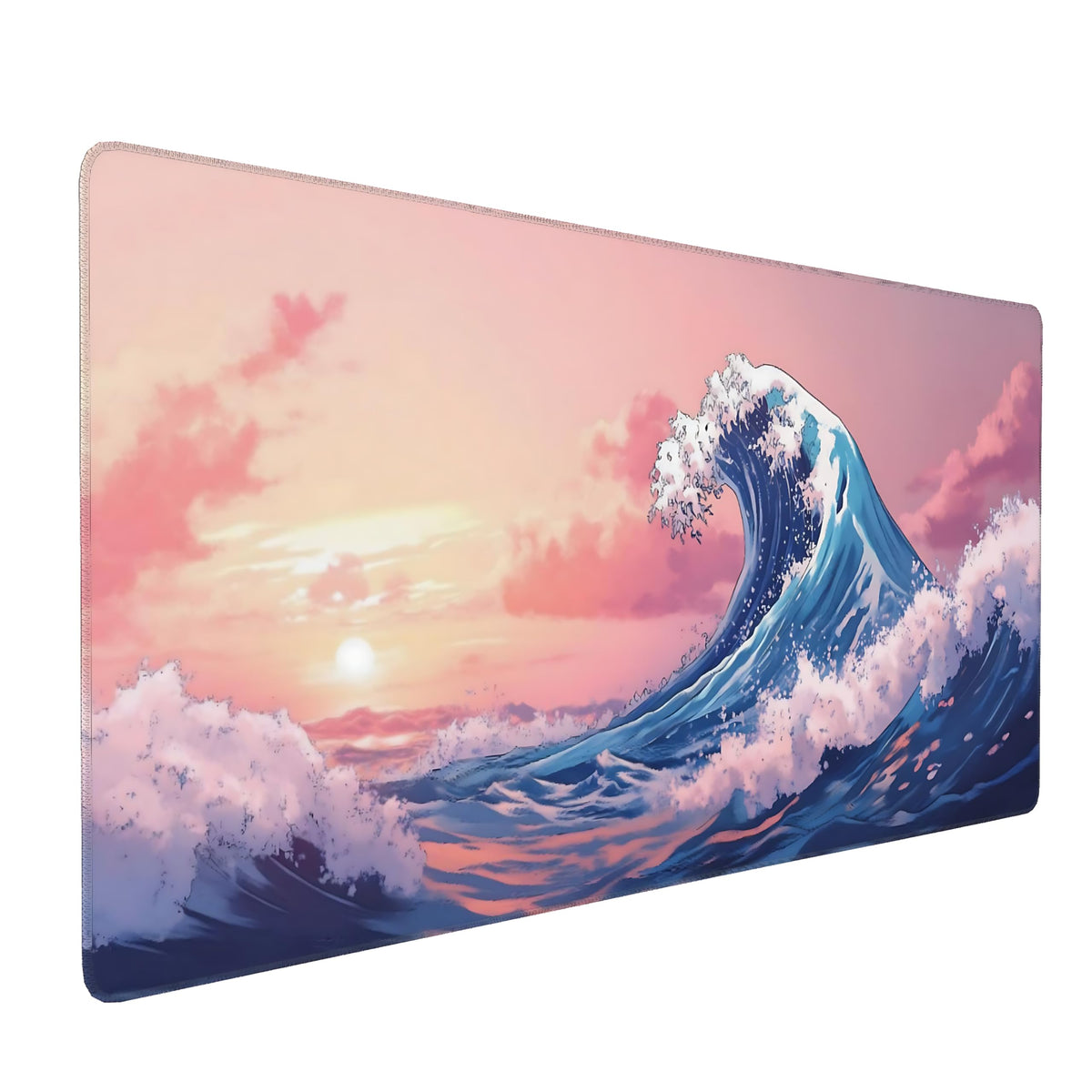 Dark Green Floral XXL Desk Mat, Extra Large Mouse Pad with Anti-Slip Base & Stitched Edges for Women, Aesthetic Desk Pad for Home Office Computer, Keyboard Mat Office Supplies Decor