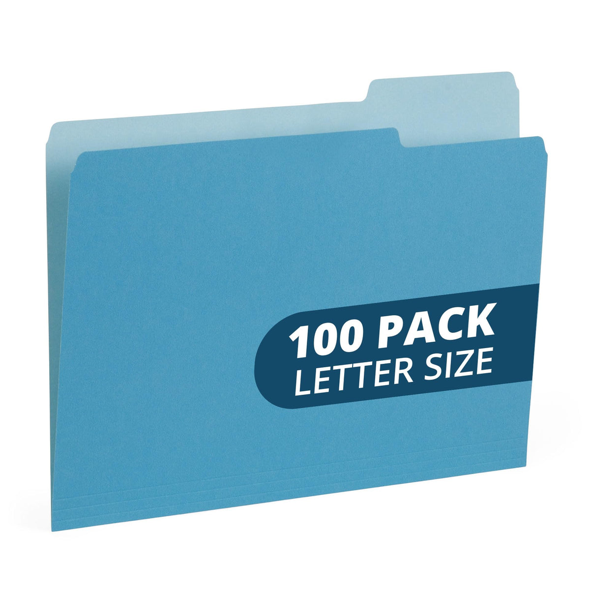 Blue Summit Supplies 100 File Folders, Letter Size, Two-Tone Orange