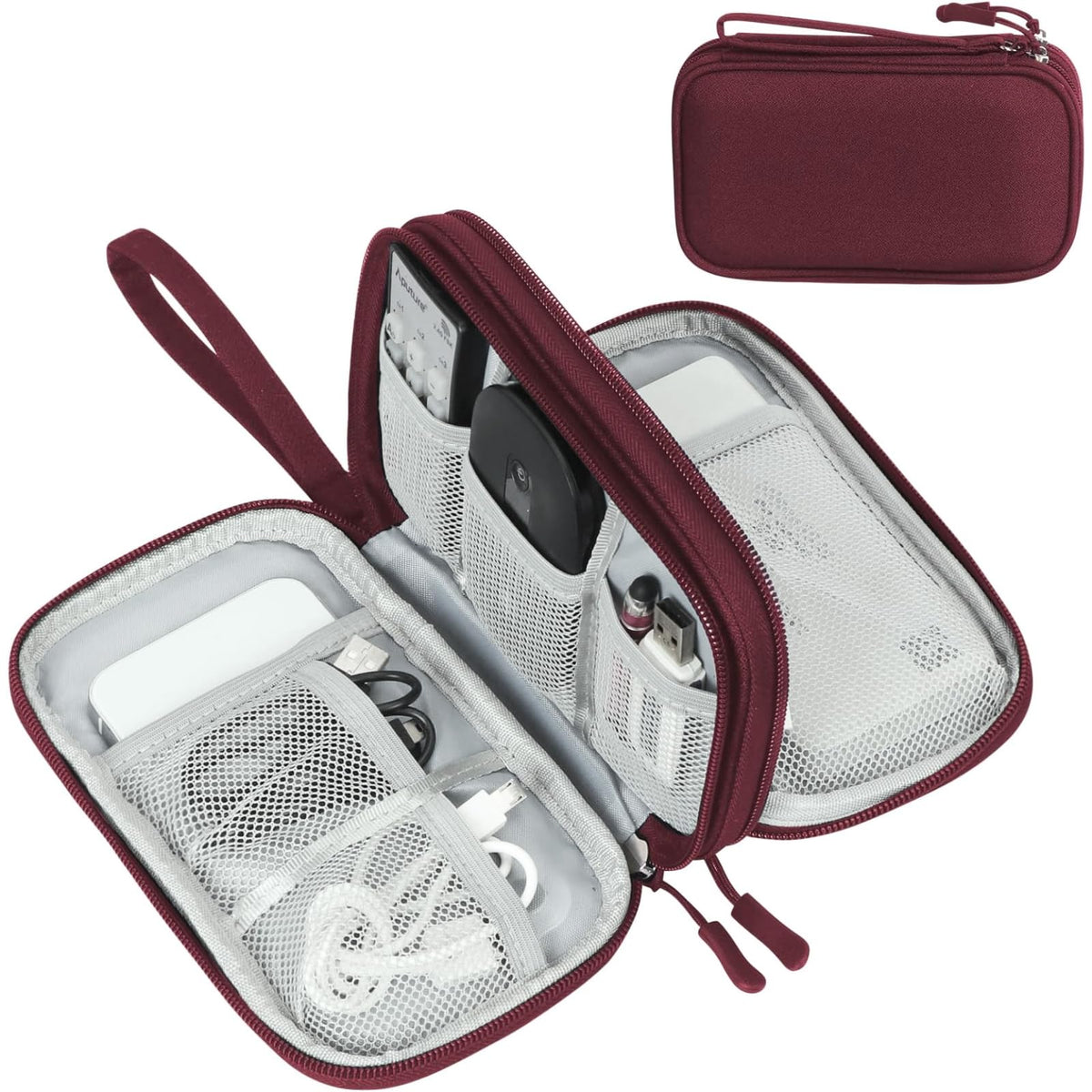 FYY Electronic Organizer, Travel Tech Pouch Bag, Cable Organizer Navy