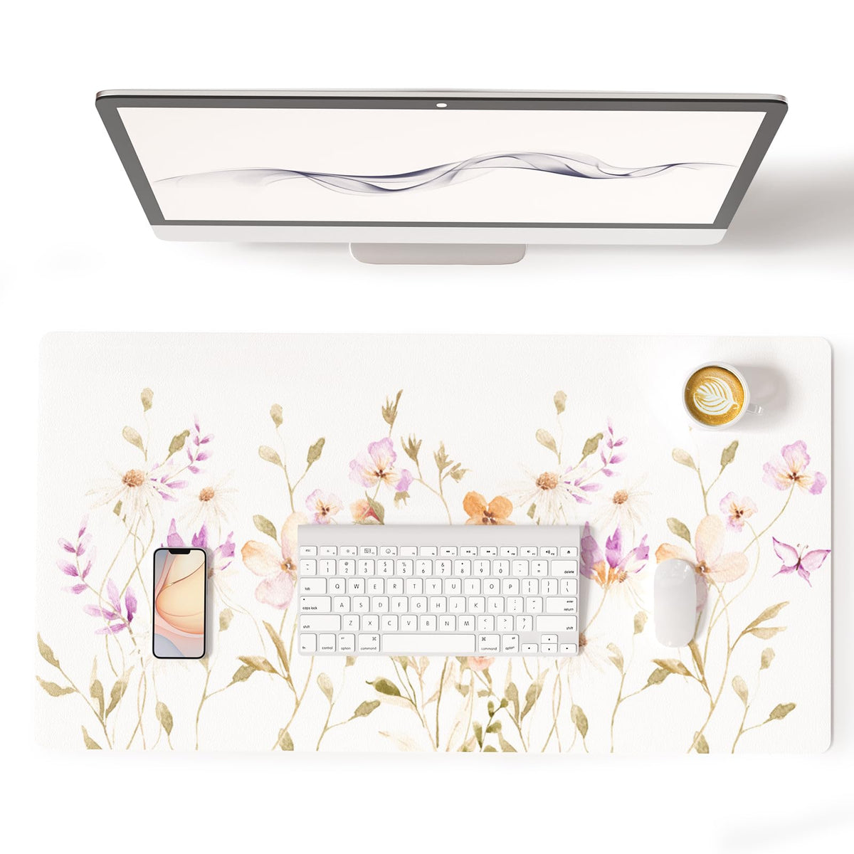 Colorful Star Large Mouse Pad Pink Aesthetic, 31.5 x 15.7 in