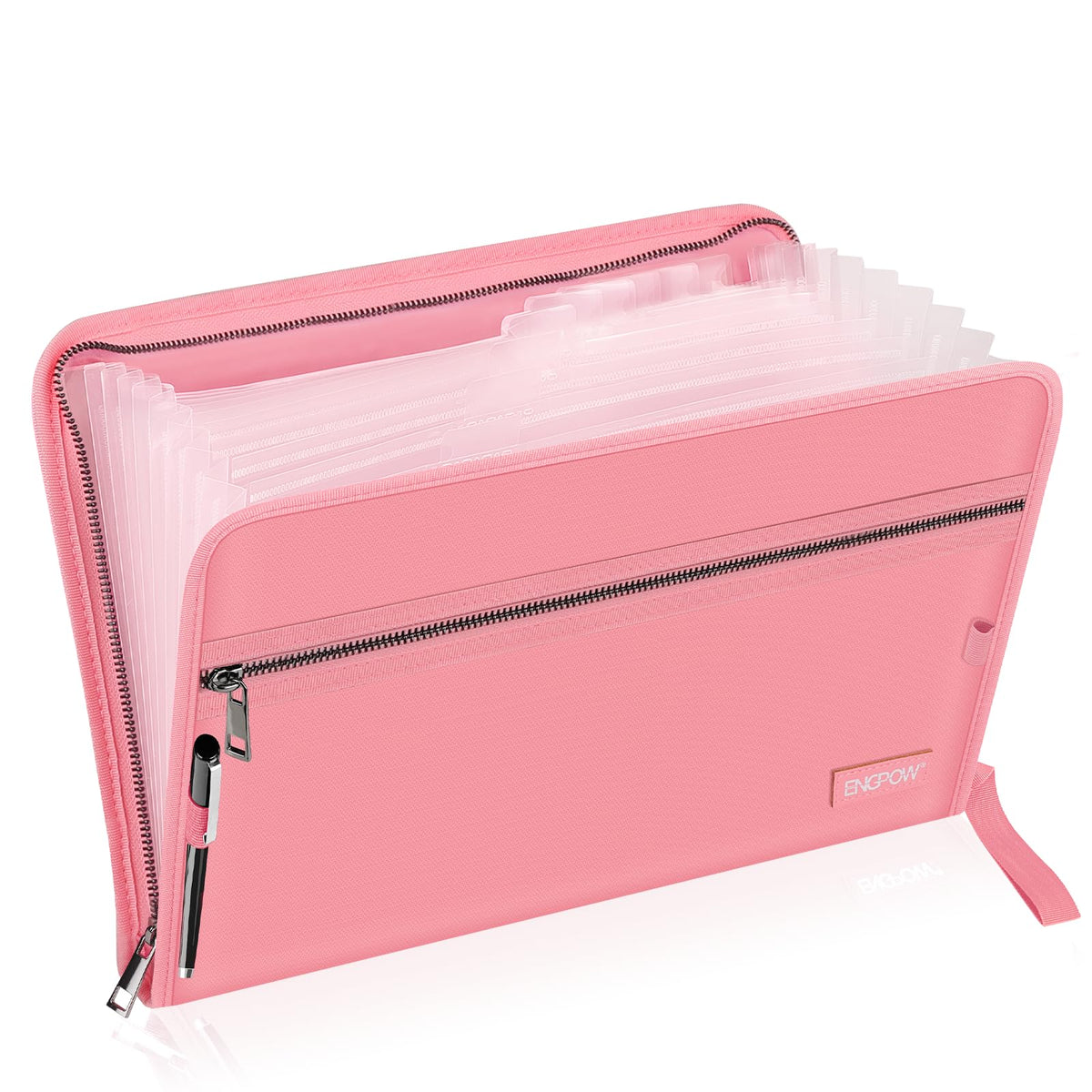 ENGPOW Expanding File Folder,Fireproof 13 Pockets Document Organizer Bag