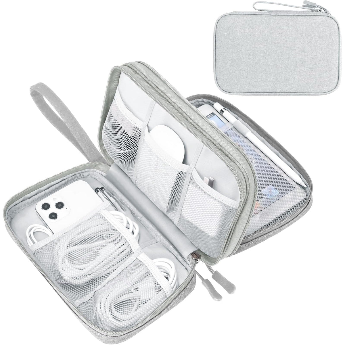 FYY Electronic Organizer, Travel Tech Pouch Bag, Cable Organizer Navy