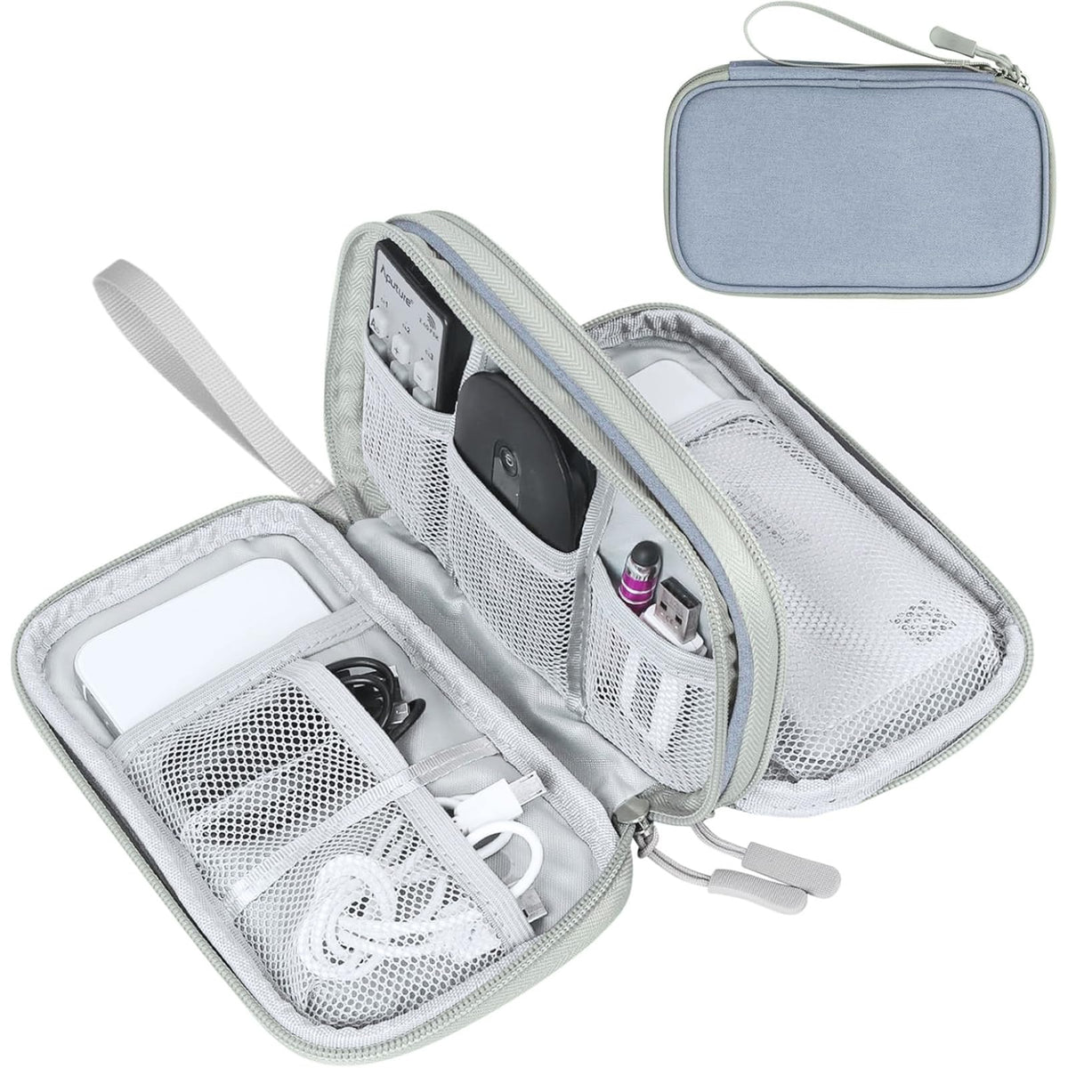 FYY Electronic Organizer, Travel Tech Pouch Bag, Cable Organizer Navy