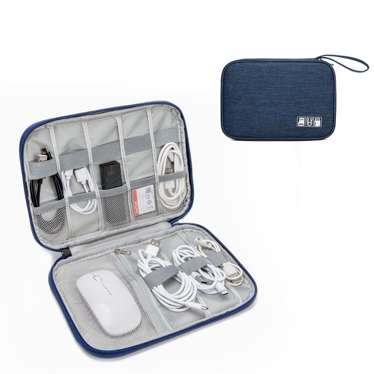 Small Cable Organizer Travel Case for Chargers, Cords&Accessories