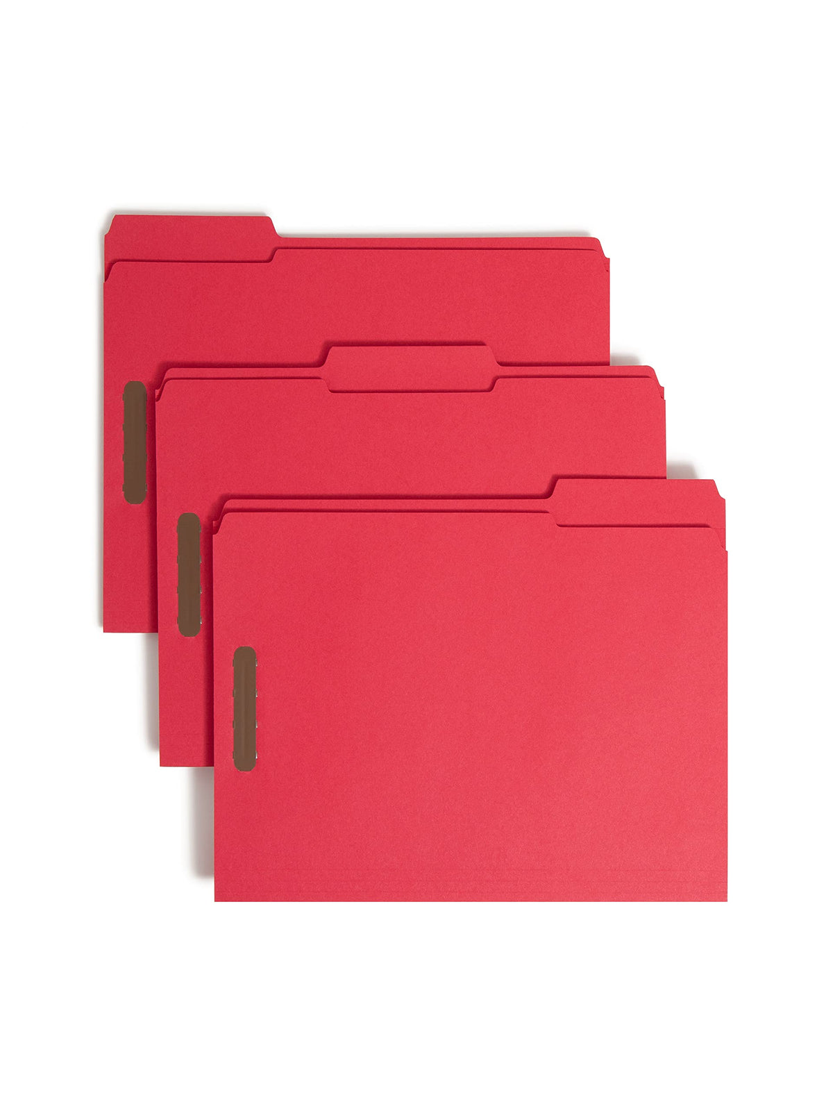 Smead Blue Fastener File Folders with Prongs, 3 Tab Letter Size