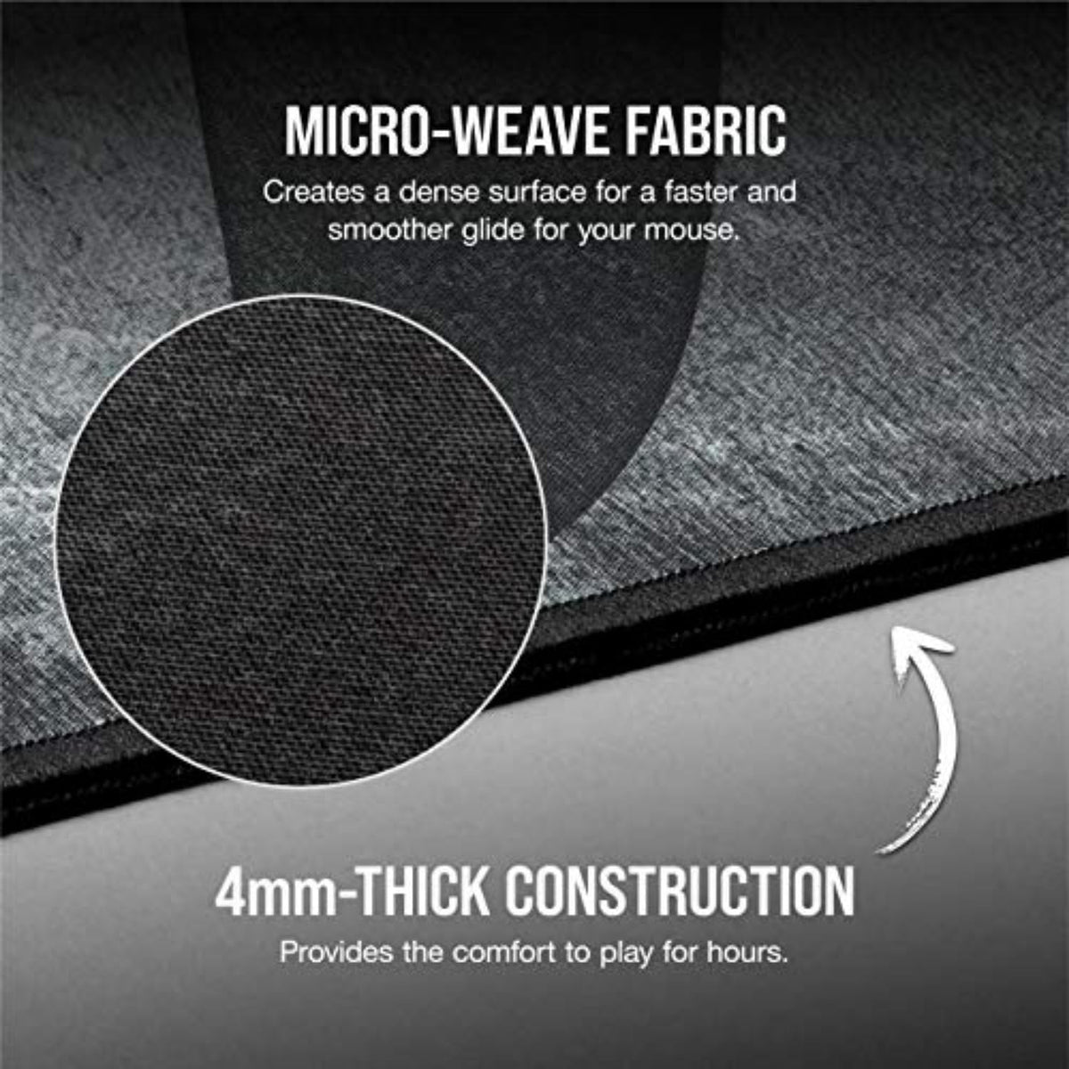 Corsair MM350 PRO Premium Cloth Gaming Mouse Pad – Extended XL – Black/Gray