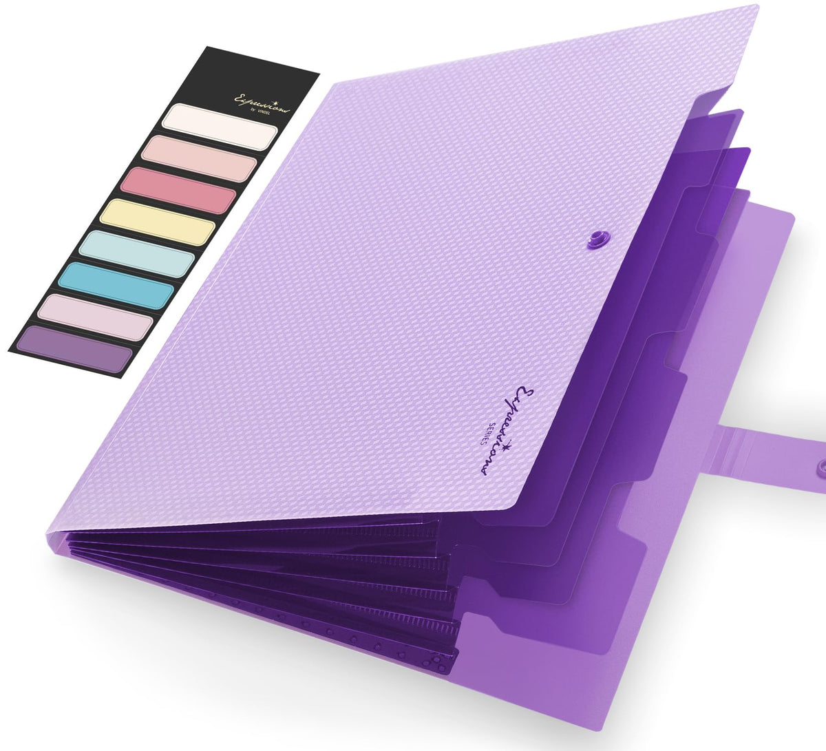 Sooez Accordion File Organizer, Expanding File Folder with Label, 5 Pocket
