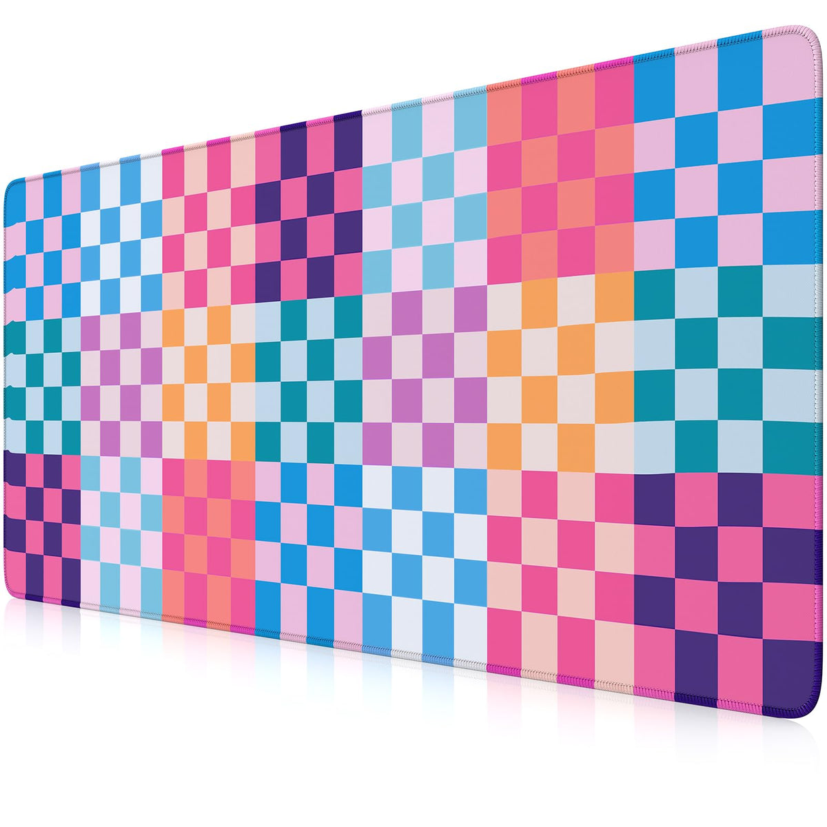 iCasso Desk Mat,Cute Desk Cover for Women,35.4x15.7in,Checkered