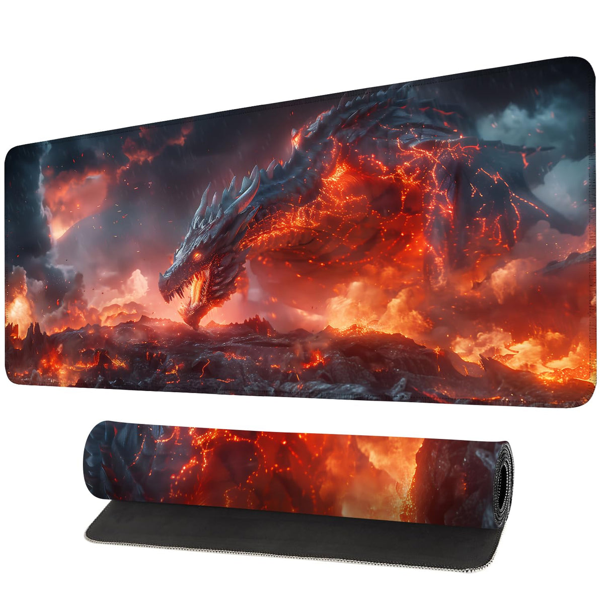 Mouse Pad, Large Anti-Slip with Stitched Edges Desk Mat Desktop Laptop Computer Desk Keyboard Mat,Table Protector Blotter Mat (Book, 35.4" x 15.7")