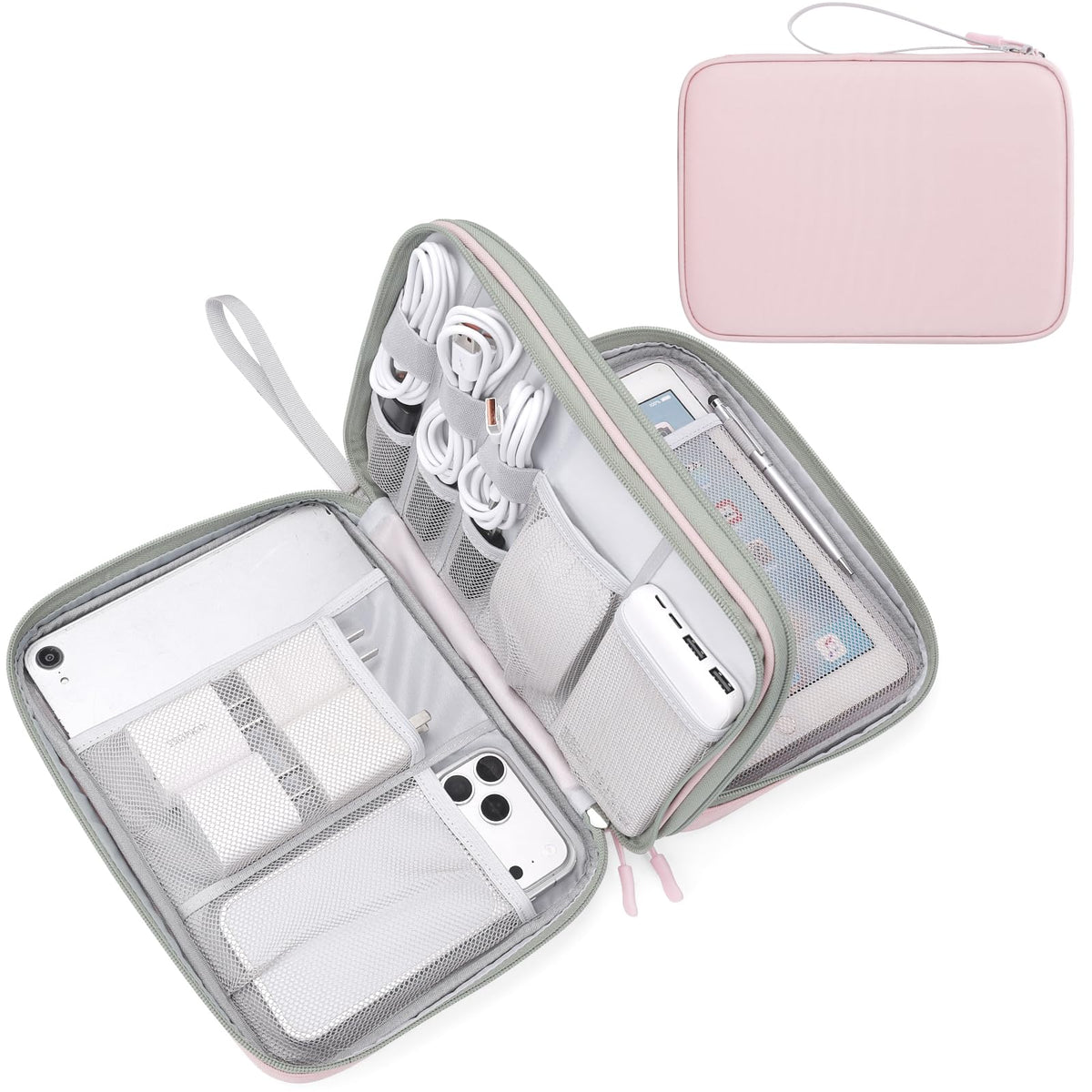 FYY Electronic Organizer, Travel Tech Pouch Bag, Cable Organizer Navy