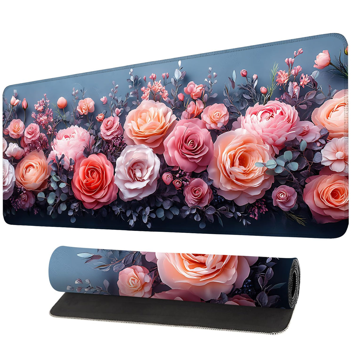 Mouse Pad, Large Anti-Slip with Stitched Edges Desk Mat Desktop Laptop Computer Desk Keyboard Mat,Table Protector Blotter Mat (Book, 35.4" x 15.7")