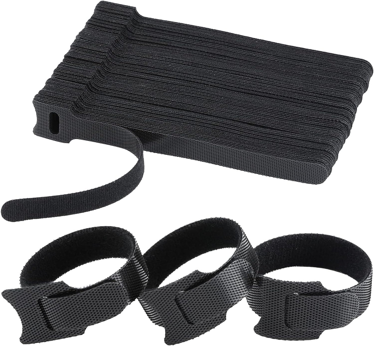 MVYC Reusable Cable Ties, Hook and Loop Cord Organizer, 6 Inch 120 PCS