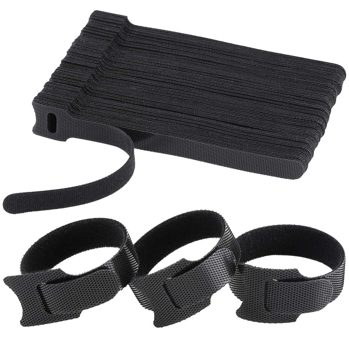 MVYC Reusable Cable Ties, Hook and Loop Cord Organizer, 6 Inch 120 PCS