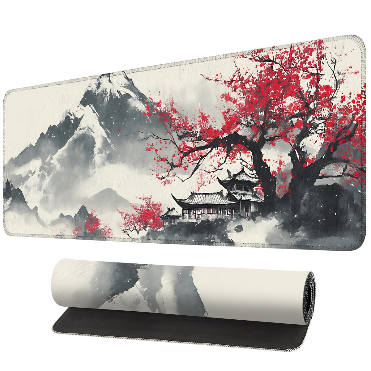 Mouse Pad, Large Anti-Slip with Stitched Edges Desk Mat Desktop Laptop Computer Desk Keyboard Mat,Table Protector Blotter Mat (Book, 35.4" x 15.7")