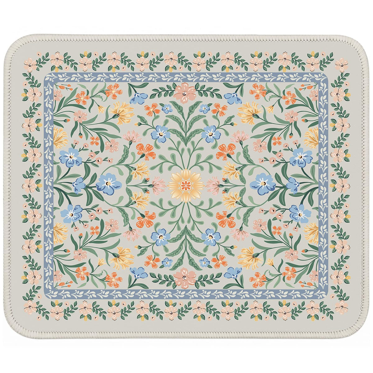 iCasso Aesthetic Desk Mat,31.5x11.8in Mouse Pads, Pink Floral