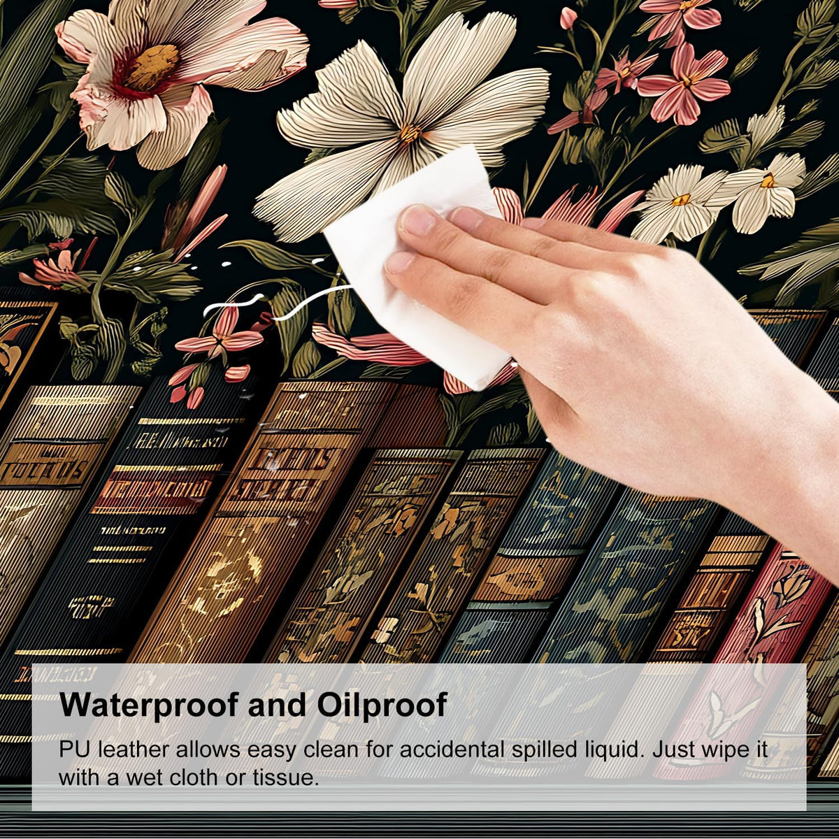 Mouse Pad, Large Anti-Slip with Stitched Edges Desk Mat Desktop Laptop Computer Desk Keyboard Mat,Table Protector Blotter Mat (Book, 35.4" x 15.7")