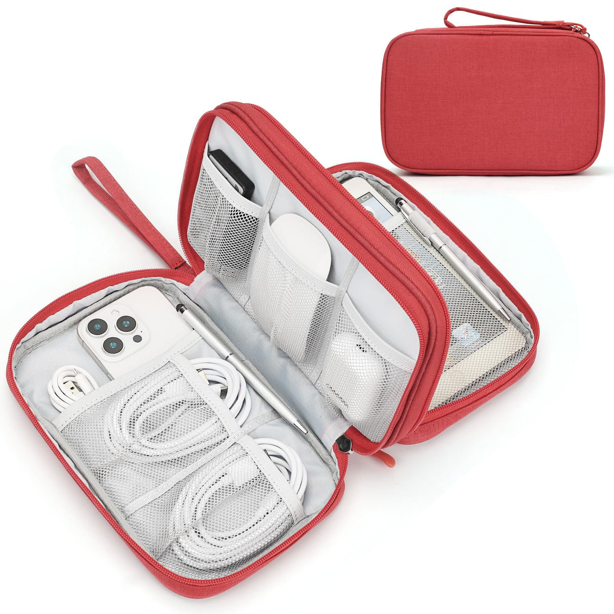 FYY Electronic Organizer, Travel Tech Pouch Bag, Cable Organizer Navy