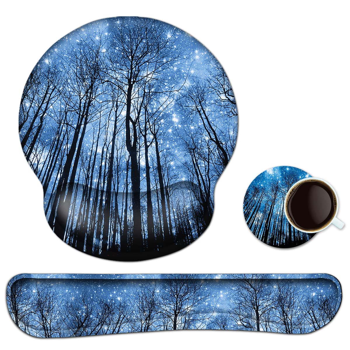 Gaming Mouse Pad Large Desk Mat, Cute Purple Marble Rose Desk Pad Protector