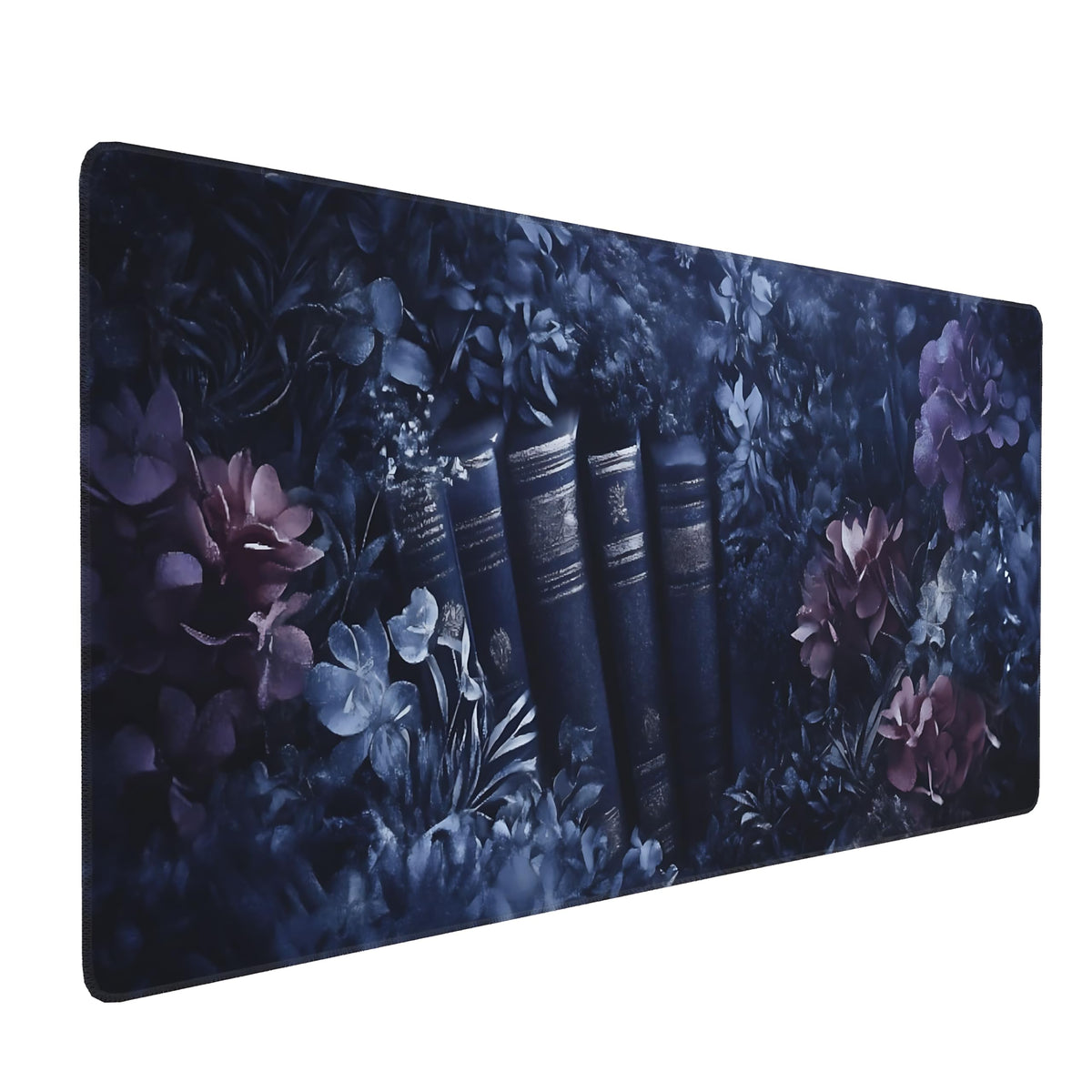 Dark Green Floral XXL Desk Mat, Extra Large Mouse Pad with Anti-Slip Base & Stitched Edges for Women, Aesthetic Desk Pad for Home Office Computer, Keyboard Mat Office Supplies Decor