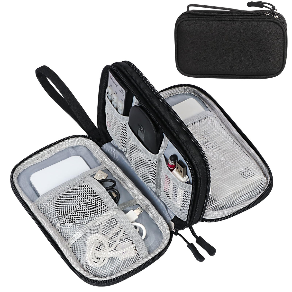 FYY Electronic Organizer, Travel Tech Pouch Bag, Cable Organizer Navy