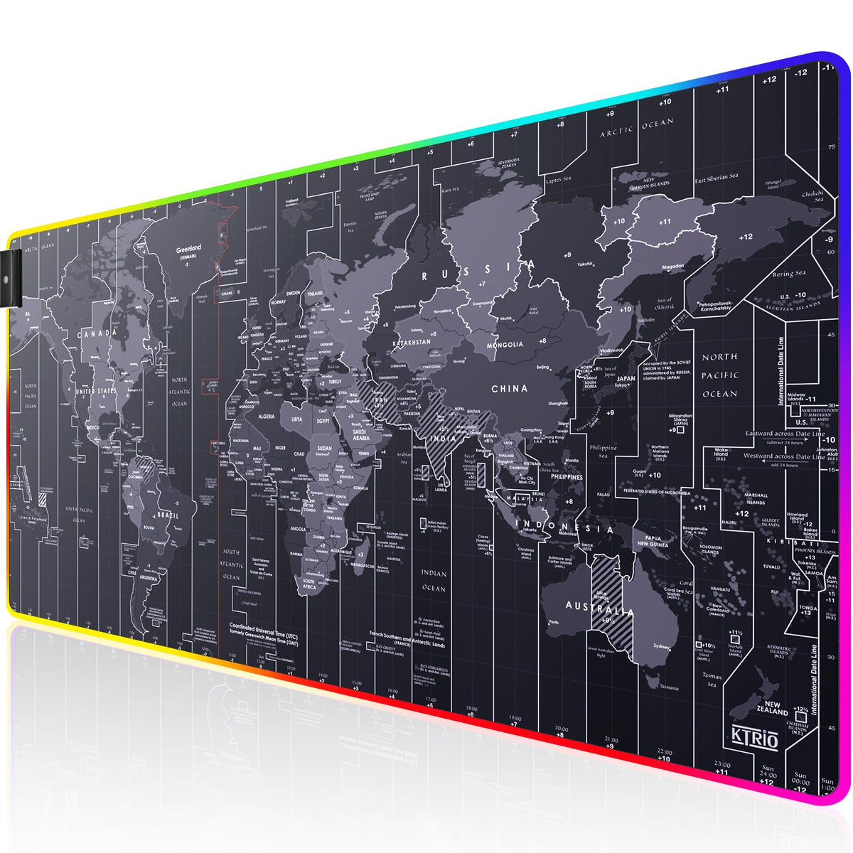 KTRIO Oversized Gaming Mouse Pad Desk Mat for Gamer, 47.3" x 23.6", Black
