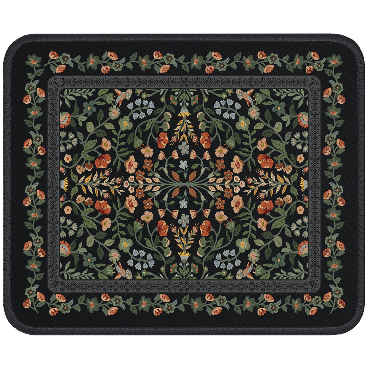 iCasso Aesthetic Desk Mat,31.5x11.8in Mouse Pads, Pink Floral