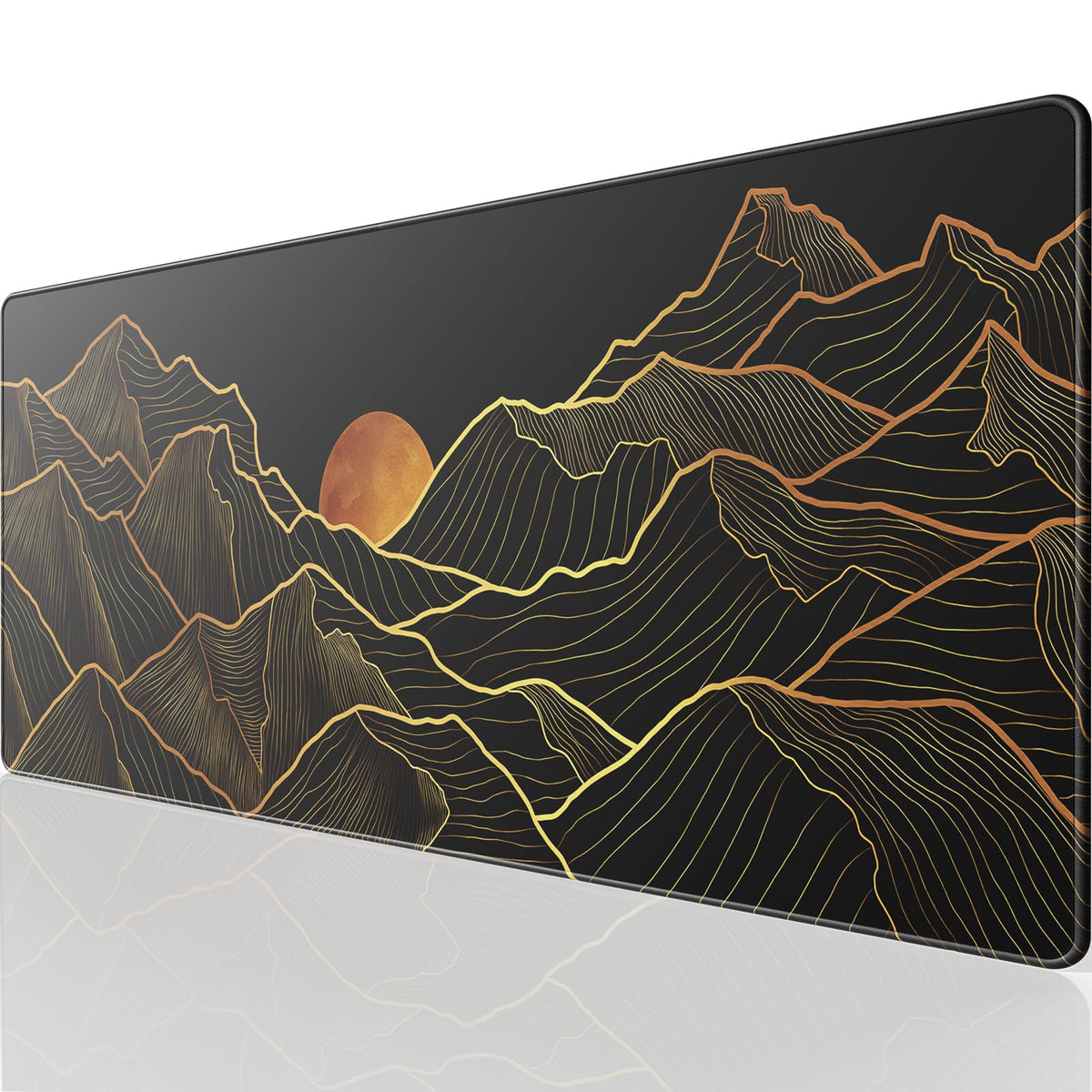 KTRIO Oversized Gaming Mouse Pad Desk Mat for Gamer, 47.3" x 23.6", Black