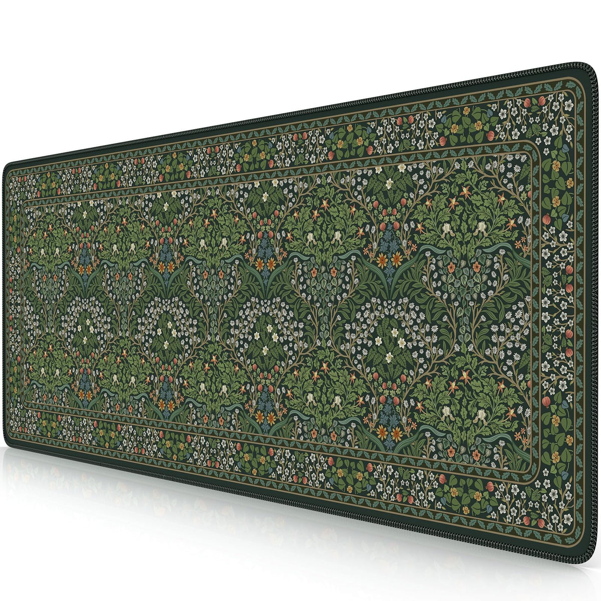 iCasso Aesthetic Desk Mat,31.5x11.8in Mouse Pads, Pink Floral