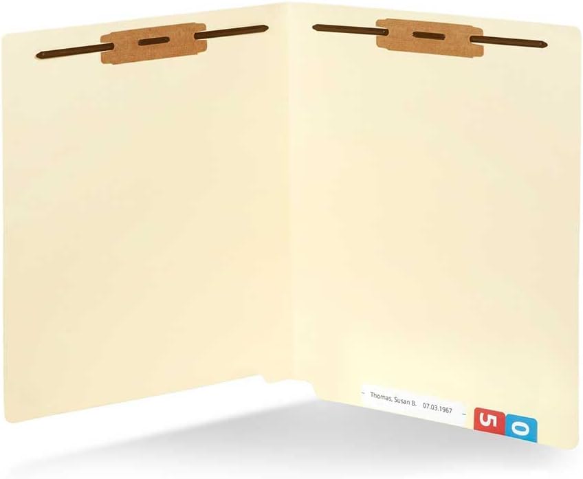 Blue Summit Supplies 100 End Tab Fastener File Folders, Manila