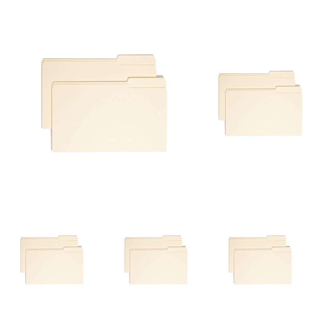 Smead File Folder, 1/3-Cut Tab, Assorted Positions, Legal Size, Manila, 100 per Box (15330)