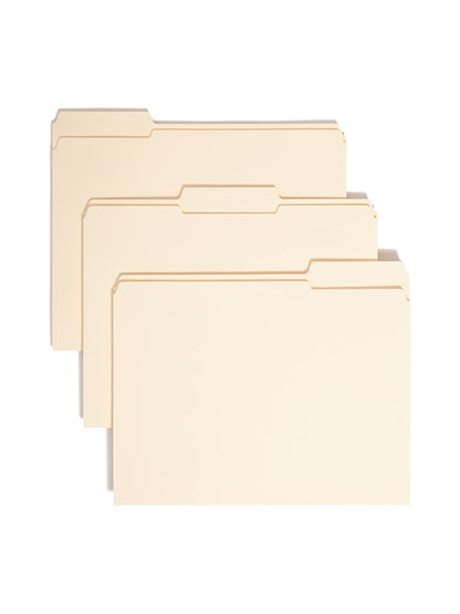 Smead File Folders Letter Size, Reinforced 1/3-Cut Tab, Assorted Positions, Letter Size, Manila Folders 8.5 x 11, 100 per Box (10334)
