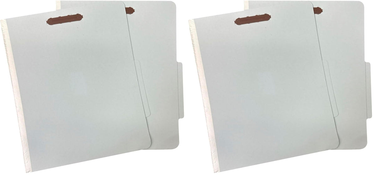 Amazon Basics Classification File Folders, 1 Divider, 2-Inch Embedded Fasteners, Letter Size for Documents, Light Green, 10-Pack