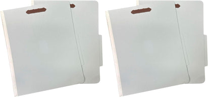 Amazon Basics Classification File Folders, 1 Divider, 2-Inch Embedded Fasteners, Letter Size for Documents, Light Green, 10-Pack