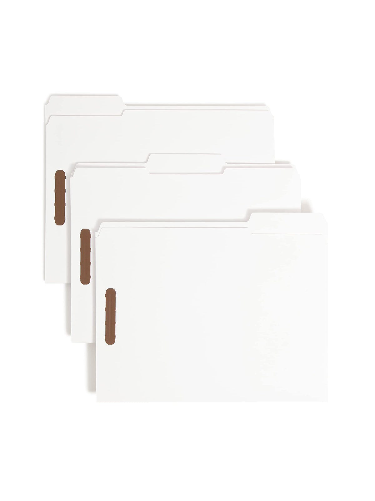 Smead Blue Fastener File Folders with Prongs, 3 Tab Letter Size